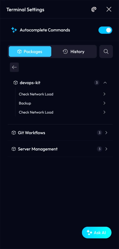 Command packages with devops-kit open